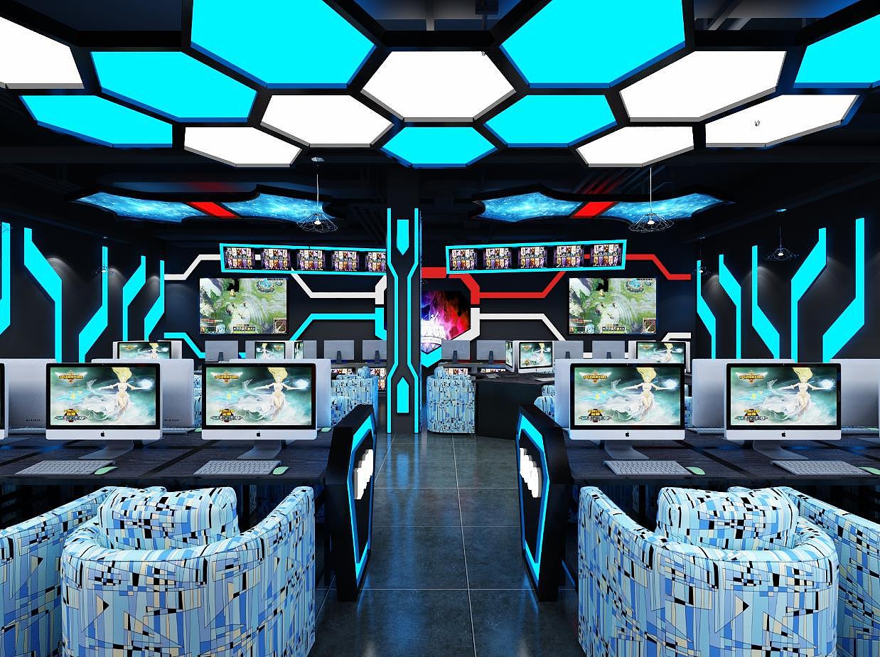 電(diàn)競網吧(ba)|空(kōng)間(jiān)|家(jiā)裝設計(jì)|一(yī)九九二效果圖 - 原創作(zuò)品 - 站(zhàn)酷 (ZCOOL)